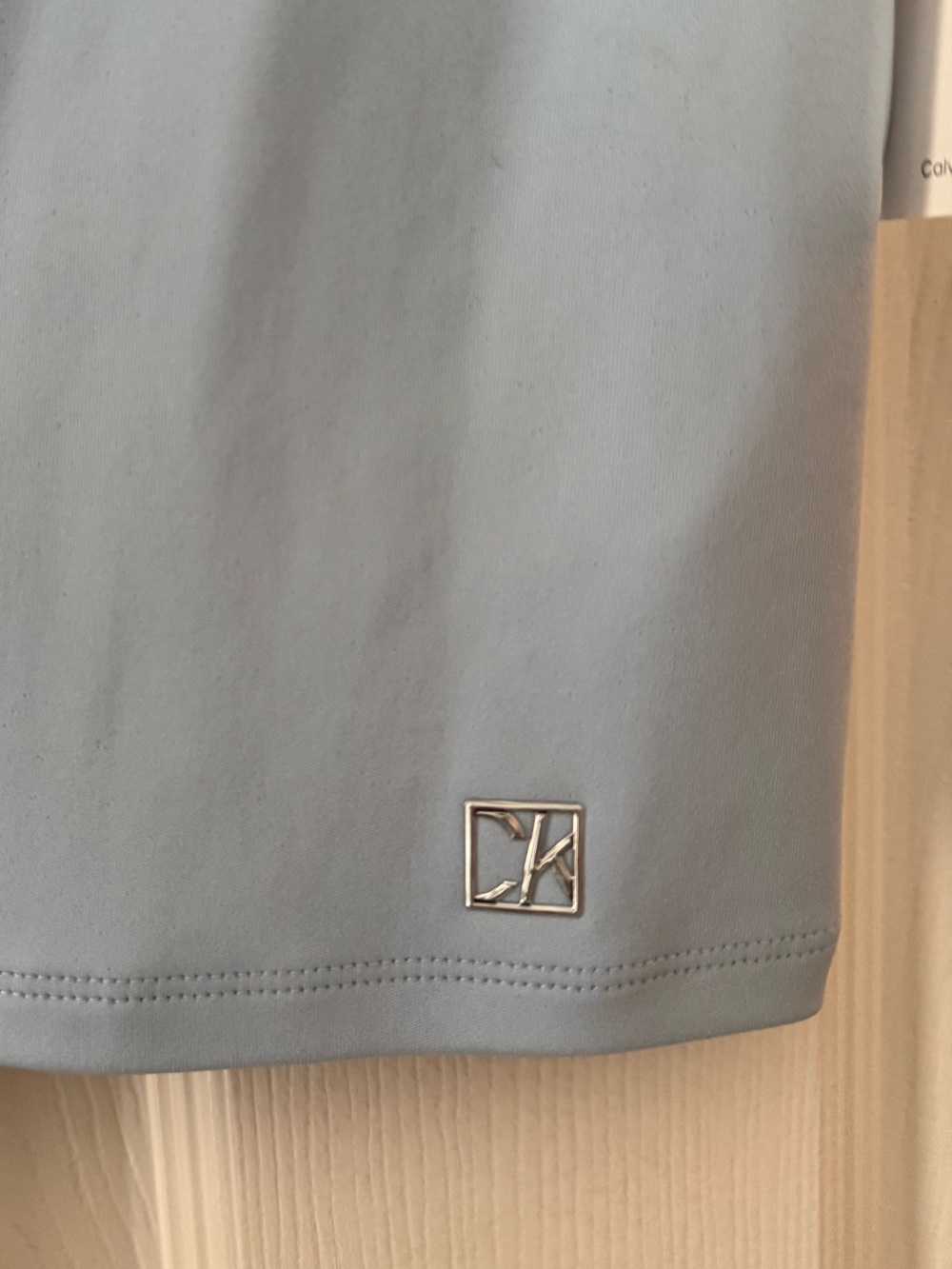 NWT Calvin Klein Mock Neck Baby Blue Top - Picture 5 of 5